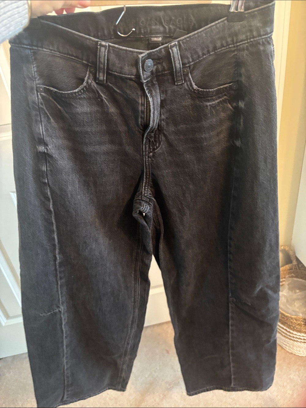 American Eagle Outfitters Black Wide Leg Jeans